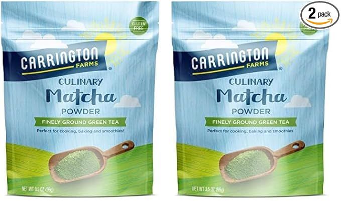 Carrington Farms – Organic Matcha Powder - Finely Milled Green Tea Leaves - Bold And Rich Flavor - Energy Booster - Low Calorie 3.5 Ounce Bag - Package May Vary (Pack of 2)