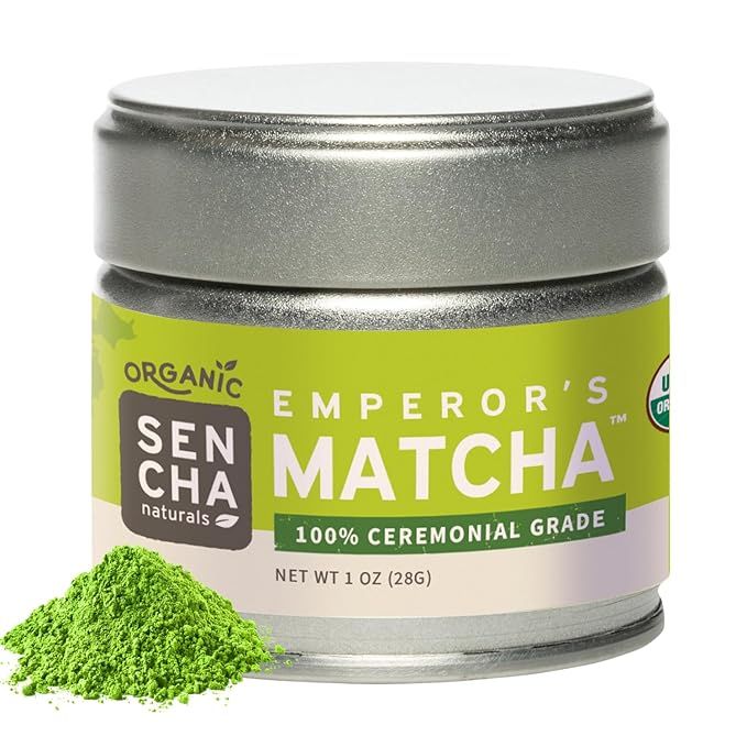 SEN CHA Naturals Organic Ceremonial Grade Matcha Powder, Best Japanese Matcha Green Tea Powder, First Harvest Organic Matcha Tea, 1oz Tin (1 Pack)