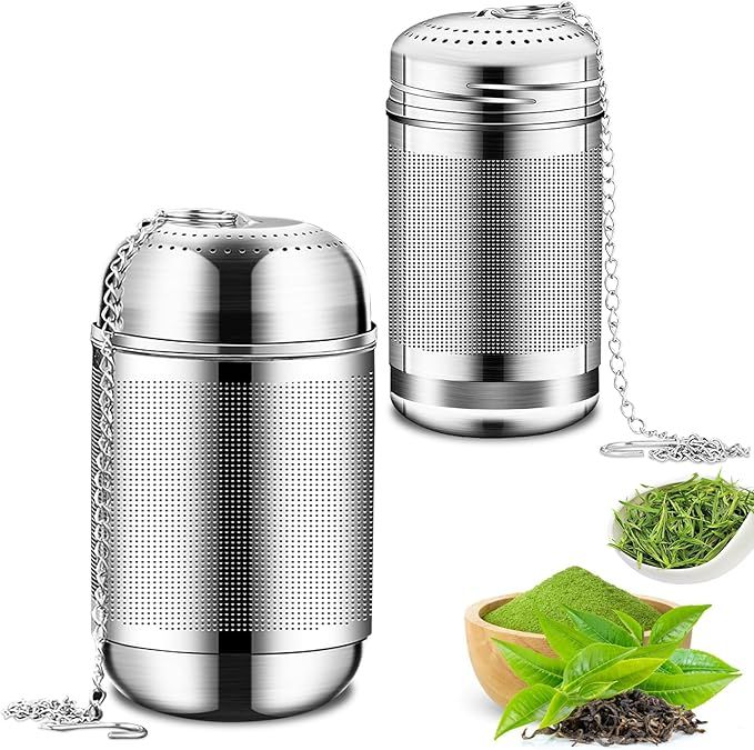 2PCS Stainless Steel Tea Infuser for Loose Tea Extra Fine Mesh Tea Infuser Loose Leaf Tea Steeper 304 Stainless Steel Tea with Heat Proof Handles